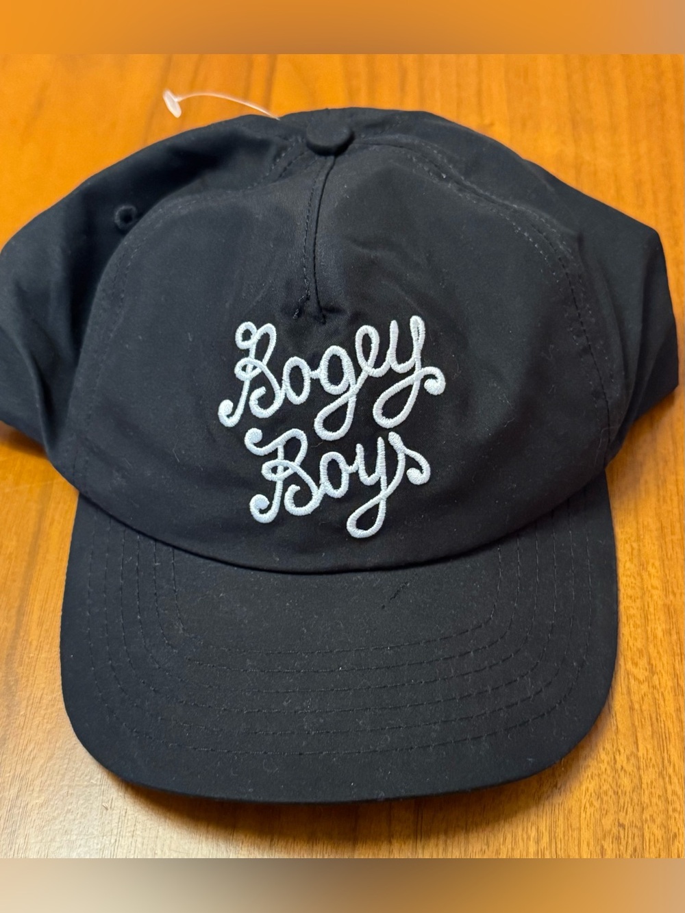 Bogey Boys Black Golf Cap with White Logo, Adjustable fit. NWOT